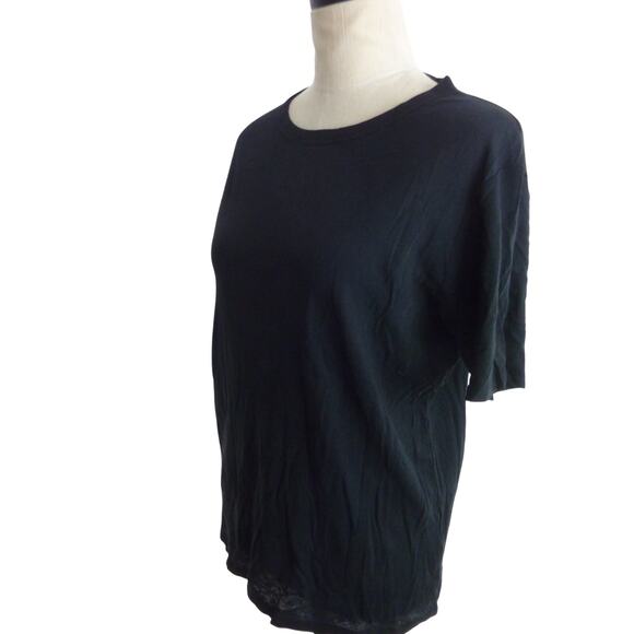 Everlane Oversized Cotton Air Black Short Sleeve Top Shirt Tee XS - Picture 4 of 7